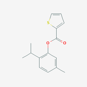 molecular formula C15H16O2S B291843 2-Isopropyl-5-methylphenyl 2-thiophenecarboxylate 