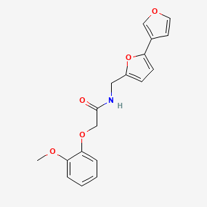 molecular formula C18H17NO5 B2918433 N-({[2,3'-bifuran]-5-yl}methyl)-2-(2-methoxyphenoxy)acetamide CAS No. 2097864-09-8