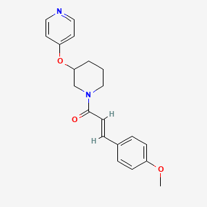 molecular formula C20H22N2O3 B2918442 (E)-3-(4-methoxyphenyl)-1-(3-(pyridin-4-yloxy)piperidin-1-yl)prop-2-en-1-one CAS No. 2035022-89-8