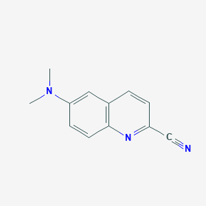 molecular formula C12H11N3 B2918446 2-Quinolinecarbonitrile, 6-(dimethylamino)- CAS No. 1254475-13-2
