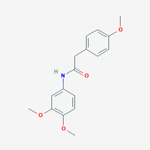 molecular formula C17H19NO4 B291845 N-(3,4-dimethoxyphenyl)-2-(4-methoxyphenyl)acetamide 
