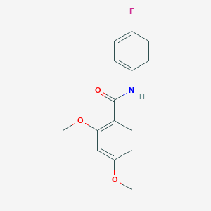 molecular formula C15H14FNO3 B291846 N-(4-fluorophenyl)-2,4-dimethoxybenzamide 