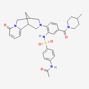 molecular formula C32H37N5O5S B2918462 N-(4-(N-(5-(4-methylpiperidine-1-carbonyl)-2-(8-oxo-5,6-dihydro-1H-1,5-methanopyrido[1,2-a][1,5]diazocin-3(2H,4H,8H)-yl)phenyl)sulfamoyl)phenyl)acetamide CAS No. 342412-67-3