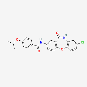 molecular formula C23H19ClN2O4 B2918464 N-(8-chloro-11-oxo-10,11-dihydrodibenzo[b,f][1,4]oxazepin-2-yl)-4-isopropoxybenzamide CAS No. 922083-93-0