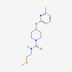molecular formula C15H23N3O3 B2918487 N-(2-methoxyethyl)-4-((6-methylpyridin-2-yl)oxy)piperidine-1-carboxamide CAS No. 1797537-40-6