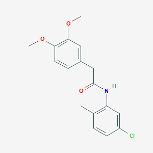 molecular formula C17H18ClNO3 B291849 N-(5-chloro-2-methylphenyl)-2-(3,4-dimethoxyphenyl)acetamide 