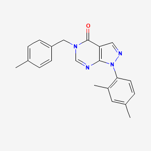 molecular formula C21H20N4O B2918494 1-(2,4-Dimethylphenyl)-5-[(4-methylphenyl)methyl]pyrazolo[3,4-d]pyrimidin-4-one CAS No. 895002-83-2