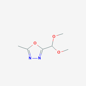 molecular formula C6H10N2O3 B2918514 2-(Dimethoxymethyl)-5-methyl-1,3,4-oxadiazole CAS No. 1284075-63-3