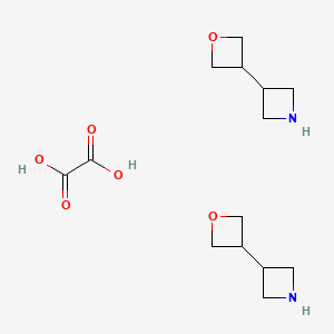 molecular formula C14H24N2O6 B2918515 3-(Oxetan-3-yl)azetidine oxalate(2:1) CAS No. 1956369-40-6