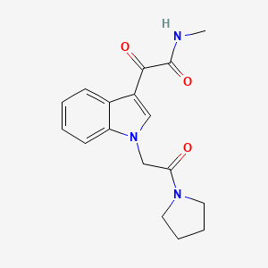 molecular formula C17H19N3O3 B2918523 N-甲基-2-氧代-2-[1-(2-氧代-2-吡咯烷-1-基乙基)吲哚-3-基]乙酰胺 CAS No. 872848-85-6