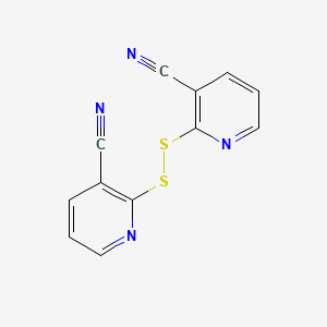 molecular formula C12H6N4S2 B2918533 2-[(3-氰基吡啶-2-基)二硫代]吡啶-3-腈 CAS No. 73373-10-1