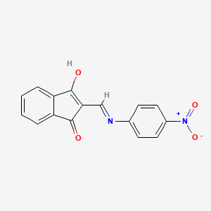 molecular formula C16H10N2O4 B2918548 2-(((4-硝基苯基)氨基)亚甲基)茚满-1,3-二酮 CAS No. 40462-01-9