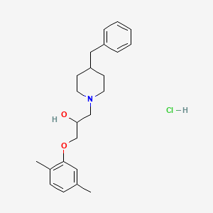 molecular formula C23H32ClNO2 B2918551 1-(4-苄基哌啶-1-基)-3-(2,5-二甲基苯氧基)丙烷-2-醇盐酸盐 CAS No. 471262-52-9