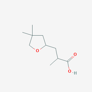 B2918560 3-(4,4-Dimethyloxolan-2-yl)-2-methylpropanoic acid CAS No. 2248284-65-1