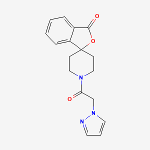 1'-(2-(1H-pyrazol-1-yl)acetyl)-3H-spiro[isobenzofuran-1,4'-piperidin]-3-one