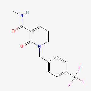 molecular formula C15H13F3N2O2 B2918569 N-甲基-2-氧代-1-[4-(三氟甲基)苄基]-1,2-二氢-3-吡啶甲酰胺 CAS No. 338781-83-2