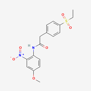 2-(4-(ethylsulfonyl)phenyl)-N-(4-methoxy-2-nitrophenyl)acetamide