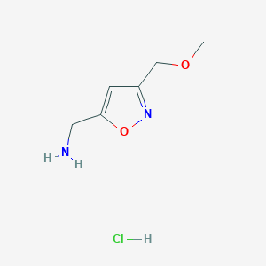 [3-(Methoxymethyl)-1,2-oxazol-5-yl]methanamine hydrochloride