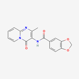 N-(2-methyl-4-oxopyrido[1,2-a]pyrimidin-3-yl)-1,3-benzodioxole-5-carboxamide
