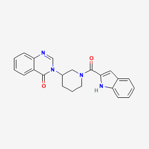 molecular formula C22H20N4O2 B2918576 3-(1-(1H-吲哚-2-羰基)哌啶-3-基)喹唑啉-4(3H)-酮 CAS No. 2034552-43-5