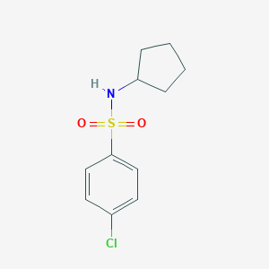 molecular formula C11H14ClNO2S B291860 4-chloro-N-cyclopentylbenzenesulfonamide 
