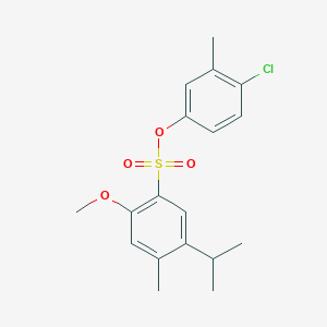 4-Chloro-3-methylphenyl 2-methoxy-4-methyl-5-(propan-2-yl)benzene-1-sulfonate
