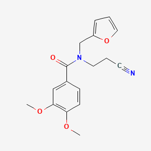 molecular formula C17H18N2O4 B2918630 N-(2-氰基乙基)-N-(2-呋喃甲基)-3,4-二甲氧基苯甲酰胺 CAS No. 662138-50-3