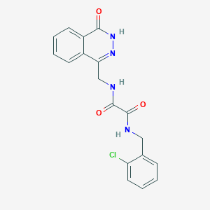 molecular formula C18H15ClN4O3 B2918644 N-(2-chlorobenzyl)-N'-[(4-oxo-3,4-dihydrophthalazin-1-yl)methyl]ethanediamide CAS No. 946220-11-7