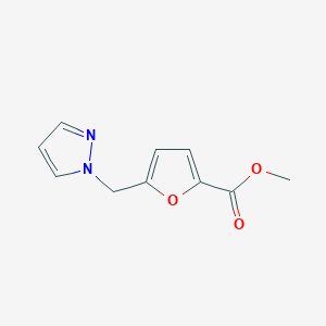 molecular formula C10H10N2O3 B2918645 methyl 5-(1H-pyrazol-1-ylmethyl)furan-2-carboxylate CAS No. 943107-43-5