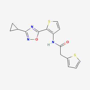 N-(2-(3-cyclopropyl-1,2,4-oxadiazol-5-yl)thiophen-3-yl)-2-(thiophen-2-yl)acetamide