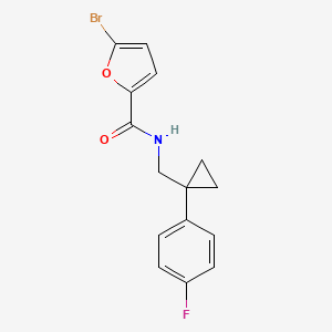 molecular formula C15H13BrFNO2 B2918648 5-bromo-N-((1-(4-fluorophenyl)cyclopropyl)methyl)furan-2-carboxamide CAS No. 1049441-72-6