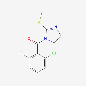 (2-Chloro-6-fluorophenyl)-(2-methylsulfanyl-4,5-dihydroimidazol-1-yl)methanone