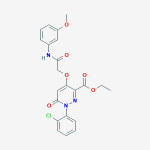 Ethyl 1-(2-chlorophenyl)-4-[2-(3-methoxyanilino)-2-oxoethoxy]-6-oxopyridazine-3-carboxylate