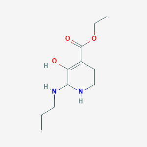 Ethyl 5-hydroxy-6-(propylamino)-1,2,3,6-tetrahydro-4-pyridinecarboxylate