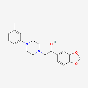 molecular formula C20H24N2O3 B2918674 1-(1,3-Benzodioxol-5-yl)-2-[4-(3-methylphenyl)piperazin-1-yl]ethanol CAS No. 1251627-26-5