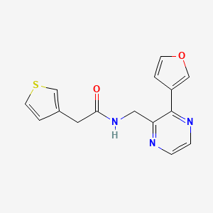 N-((3-(furan-3-yl)pyrazin-2-yl)methyl)-2-(thiophen-3-yl)acetamide