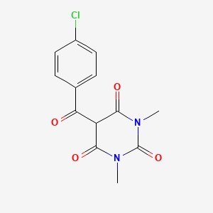 molecular formula C13H11ClN2O4 B2918676 5-(4-Chlorobenzoyl)-1,3-dimethyl-1,3-diazinane-2,4,6-trione CAS No. 58713-05-6