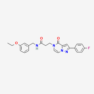 molecular formula C24H23FN4O3 B2918679 N-(3-ethoxybenzyl)-3-[2-(4-fluorophenyl)-4-oxopyrazolo[1,5-a]pyrazin-5(4H)-yl]propanamide CAS No. 1326895-85-5