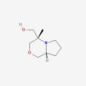 molecular formula C9H17NO2 B2918680 [(4S,8Ar)-4-methyl-1,3,6,7,8,8a-hexahydropyrrolo[2,1-c][1,4]oxazin-4-yl]methanol CAS No. 2402789-58-4