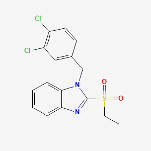 molecular formula C16H14Cl2N2O2S B2918681 1-(3,4-dichlorobenzyl)-2-(ethylsulfonyl)-1H-benzo[d]imidazole CAS No. 886902-89-2