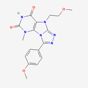 9-(2-methoxyethyl)-3-(4-methoxyphenyl)-5-methyl-5H-[1,2,4]triazolo[4,3-e]purine-6,8(7H,9H)-dione