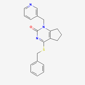 4-(benzylthio)-1-(pyridin-3-ylmethyl)-6,7-dihydro-1H-cyclopenta[d]pyrimidin-2(5H)-one