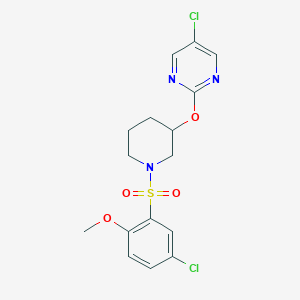 5-Chloro-2-((1-((5-chloro-2-methoxyphenyl)sulfonyl)piperidin-3-yl)oxy)pyrimidine