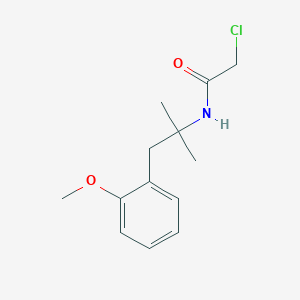 molecular formula C13H18ClNO2 B2918690 2-氯-N-[1-(2-甲氧基苯基)-2-甲基丙烷-2-基]乙酰胺 CAS No. 1267542-43-7