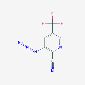 molecular formula C7H2F3N5 B2918691 3-叠氮基-5-(三氟甲基)吡啶-2-腈 CAS No. 338420-29-4