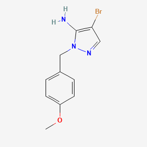 molecular formula C11H12BrN3O B2918692 4-bromo-1-(4-methoxybenzyl)-1H-pyrazol-5-amine CAS No. 1249926-03-1; 1333733-95-1