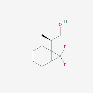 molecular formula C10H16F2O B2918701 (2R)-2-(7,7-Difluoro-1-bicyclo[4.1.0]heptanyl)propan-1-ol CAS No. 2248219-73-8