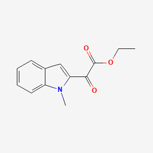 molecular formula C13H13NO3 B2918702 ethyl2-(1-methyl-1H-indol-2-yl)-2-oxoacetate CAS No. 124563-78-6