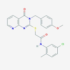 molecular formula C24H21ClN4O3S B2918706 N-(5-Chloro-2-methylphenyl)-2-[3-[(4-methoxyphenyl)methyl]-4-oxopyrido[2,3-d]pyrimidin-2-yl]sulfanylacetamide CAS No. 2380182-67-0