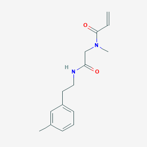 molecular formula C15H20N2O2 B2918707 N-Methyl-N-[2-[2-(3-methylphenyl)ethylamino]-2-oxoethyl]prop-2-enamide CAS No. 2200500-44-1